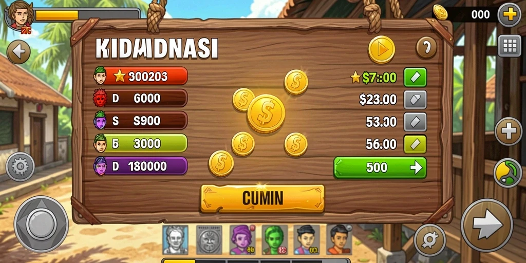 Screenshot memperlihatkan grafik menawan dan karakter yang dinamis.