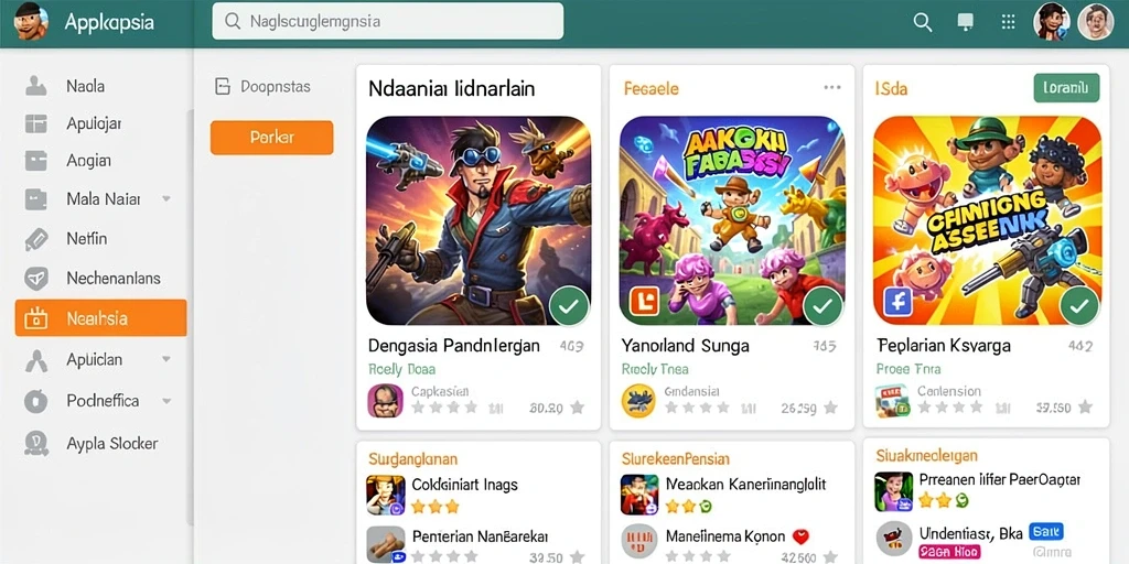 Tampilan antarmuka pengguna yang interaktif.